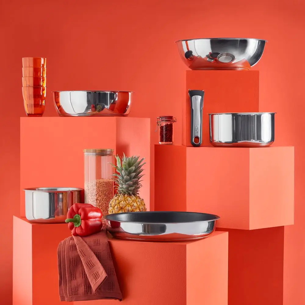Kastrullset INGENIO PREFERENCE ON L9749432, 13 st, rostfritt stål, Tefal