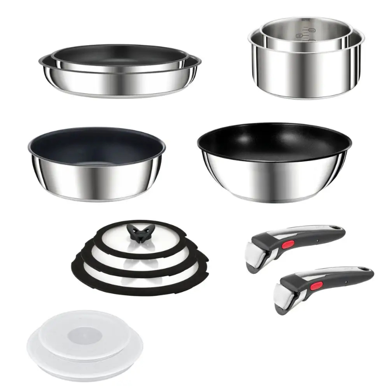 Kastrullset INGENIO PREFERENCE ON L9749432, 13 st, rostfritt stål, Tefal