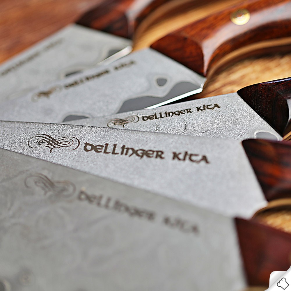 Kockkniv KITA NORTH DAMASCUS 22,5 cm, Dellinger