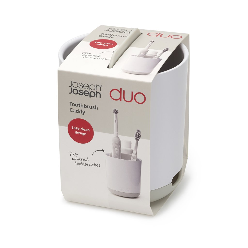 Tandborstmugg DUO 70552, vit, Joseph Joseph