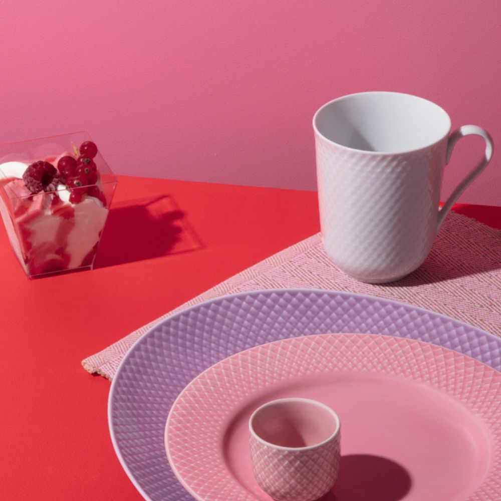 Efterrättstallrik RHOMBE, 21 cm, rosa, Lyngby