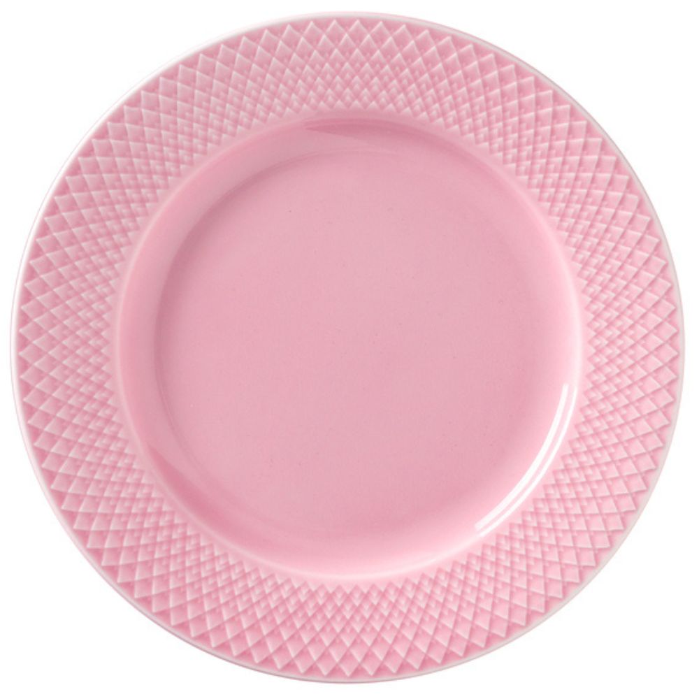 Efterrättstallrik RHOMBE, 21 cm, rosa, Lyngby