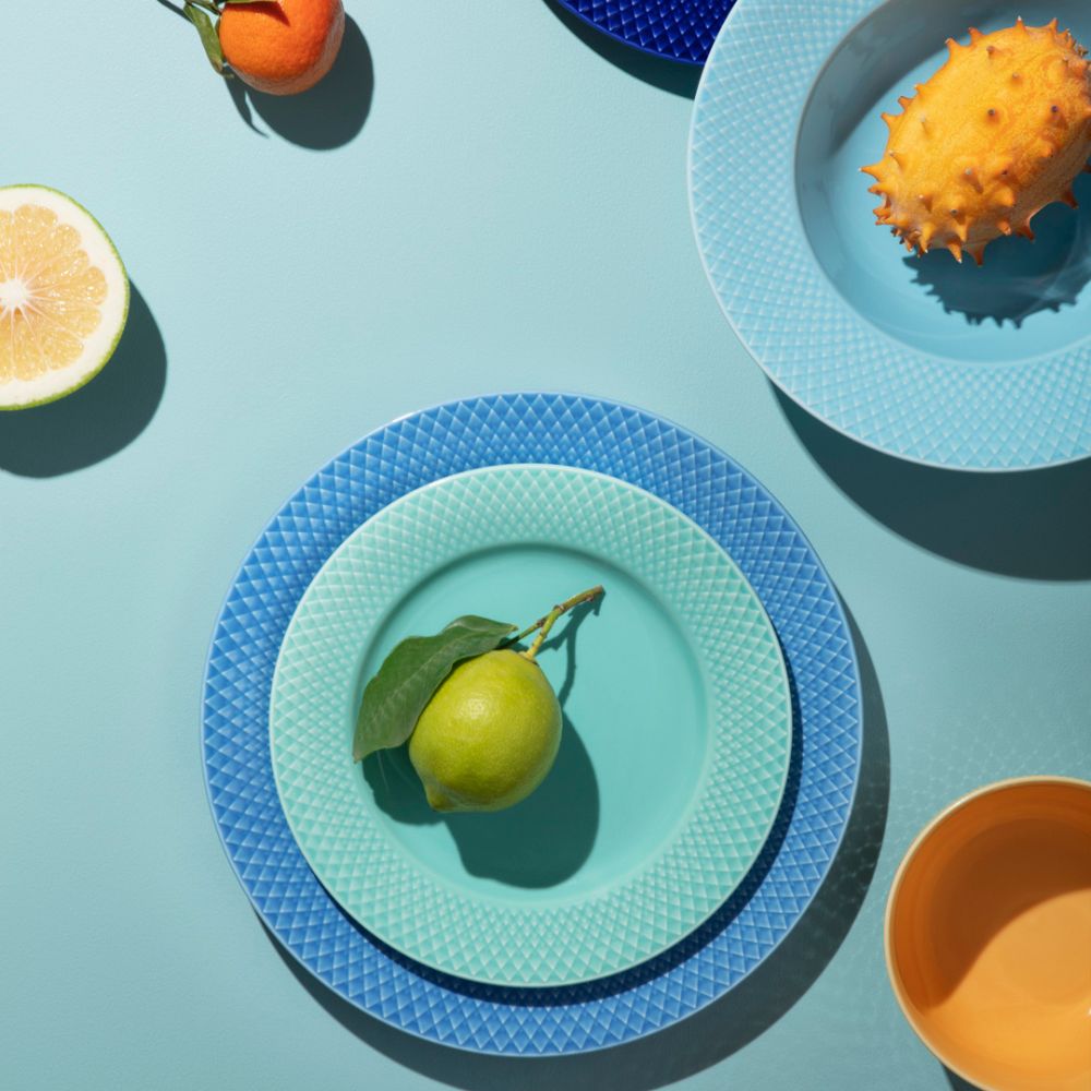 Lunchtallrik RHOMBE 21 cm, aqua, Lyngby