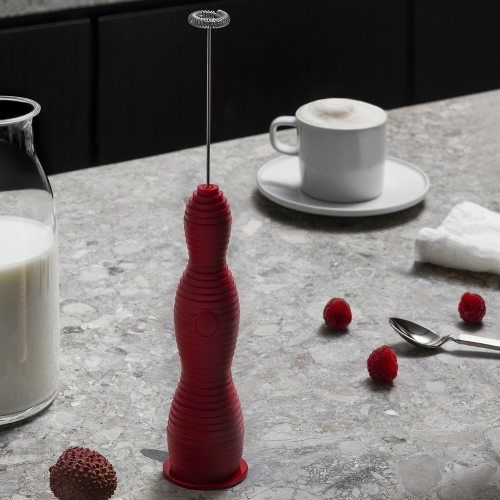 Mjölkskummare PULCINA, röd, Alessi