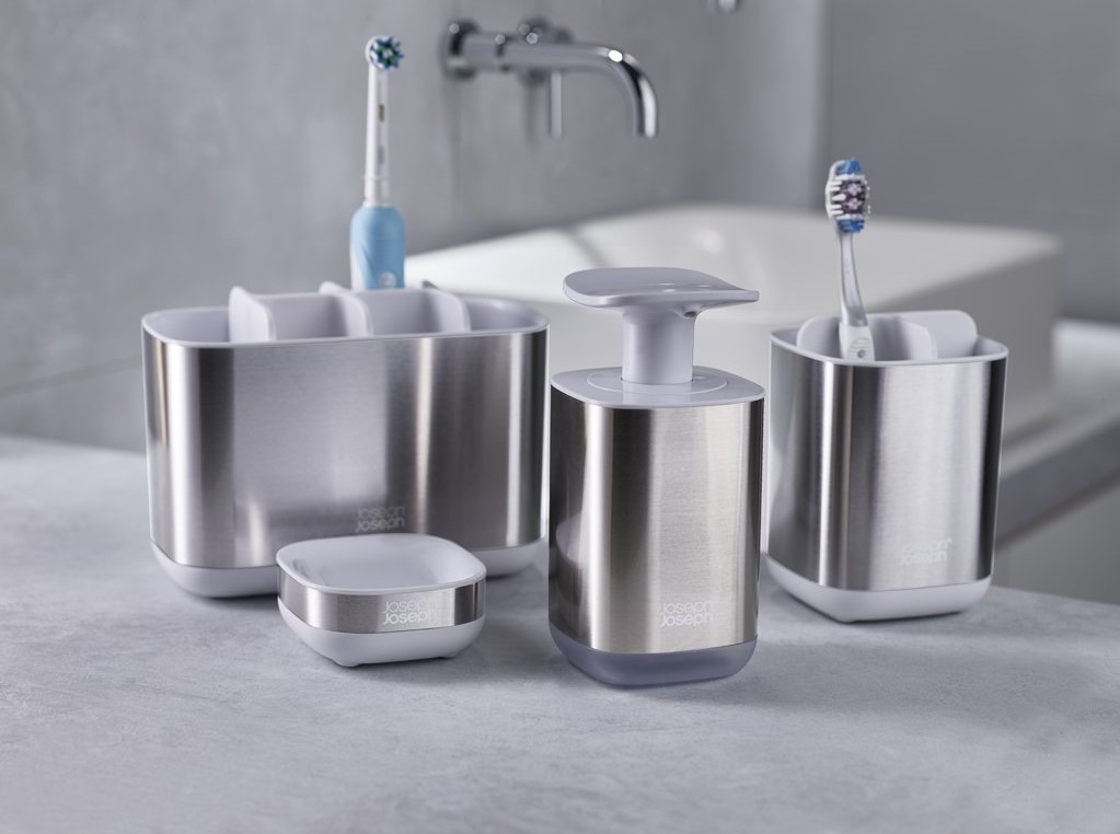 Tandborstskopp EASYSTORE 70531, silver, Joseph Joseph