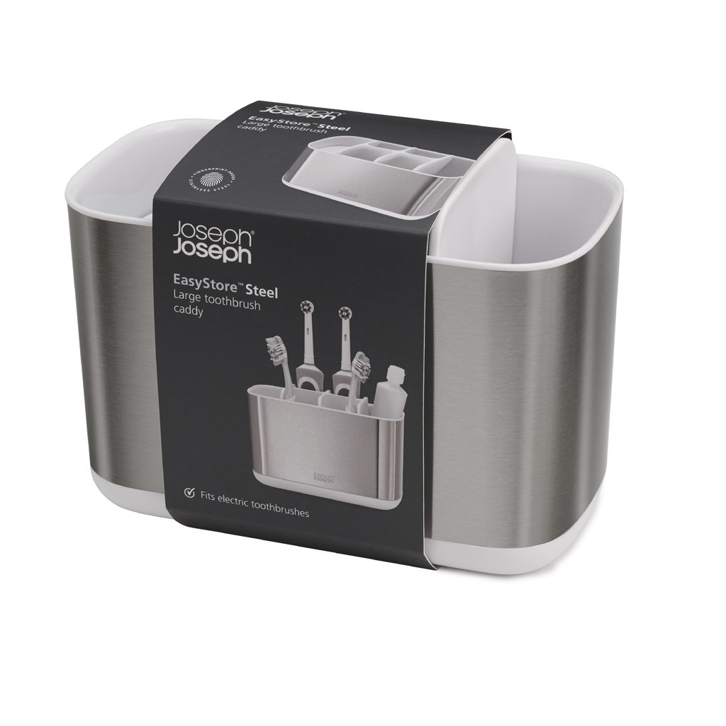 Tandborstskopp EASYSTORE 70531, silver, Joseph Joseph