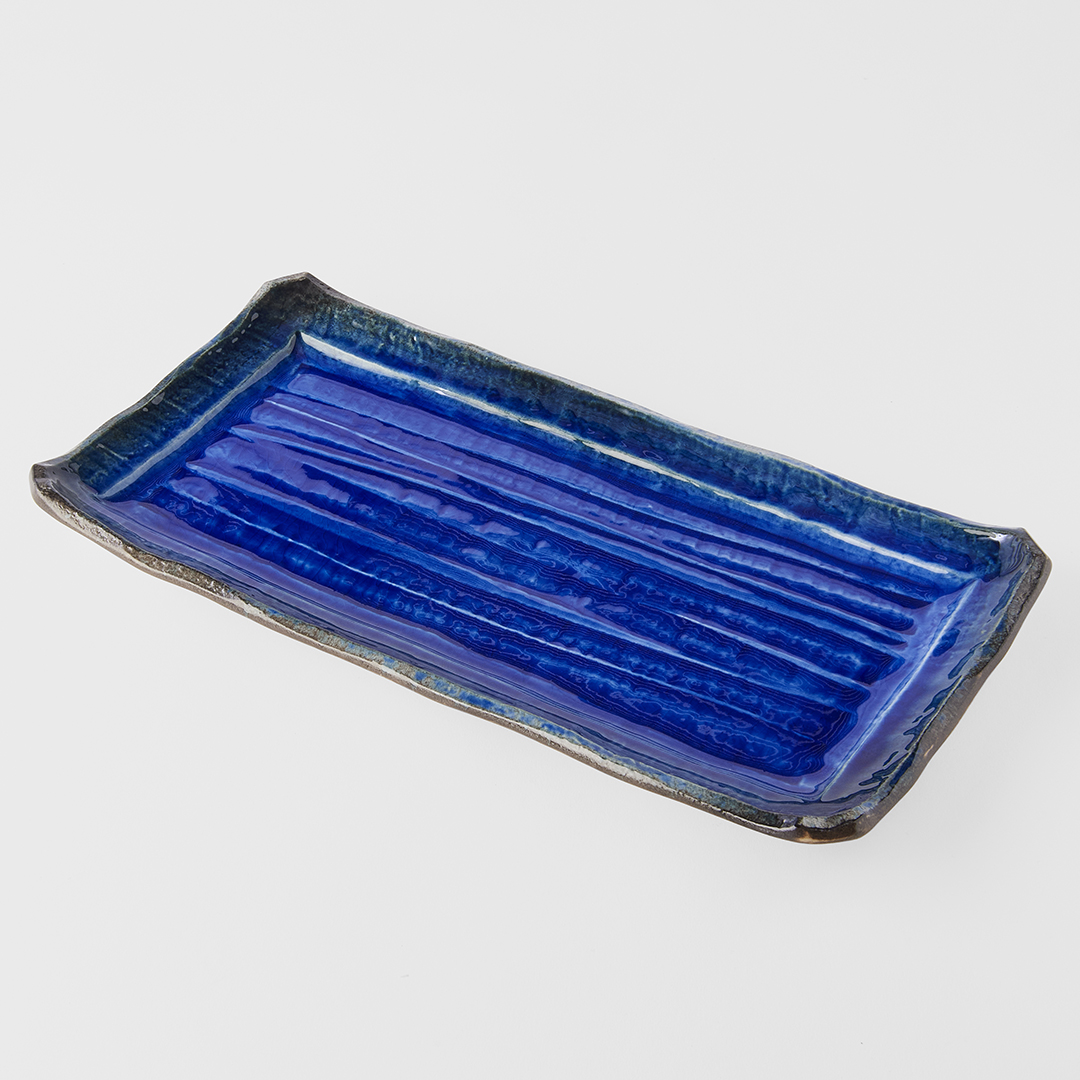 Sushi och sashimi-tallrik COBALT BLUE 43 x 22,5 cm, MIJ