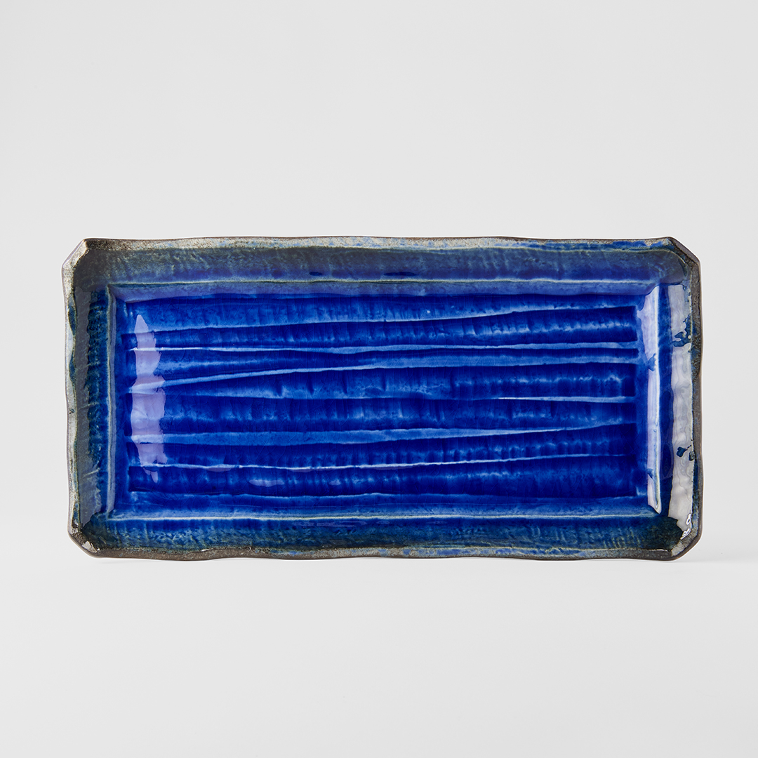 Sushi och sashimi-tallrik COBALT BLUE 43 x 22,5 cm, MIJ