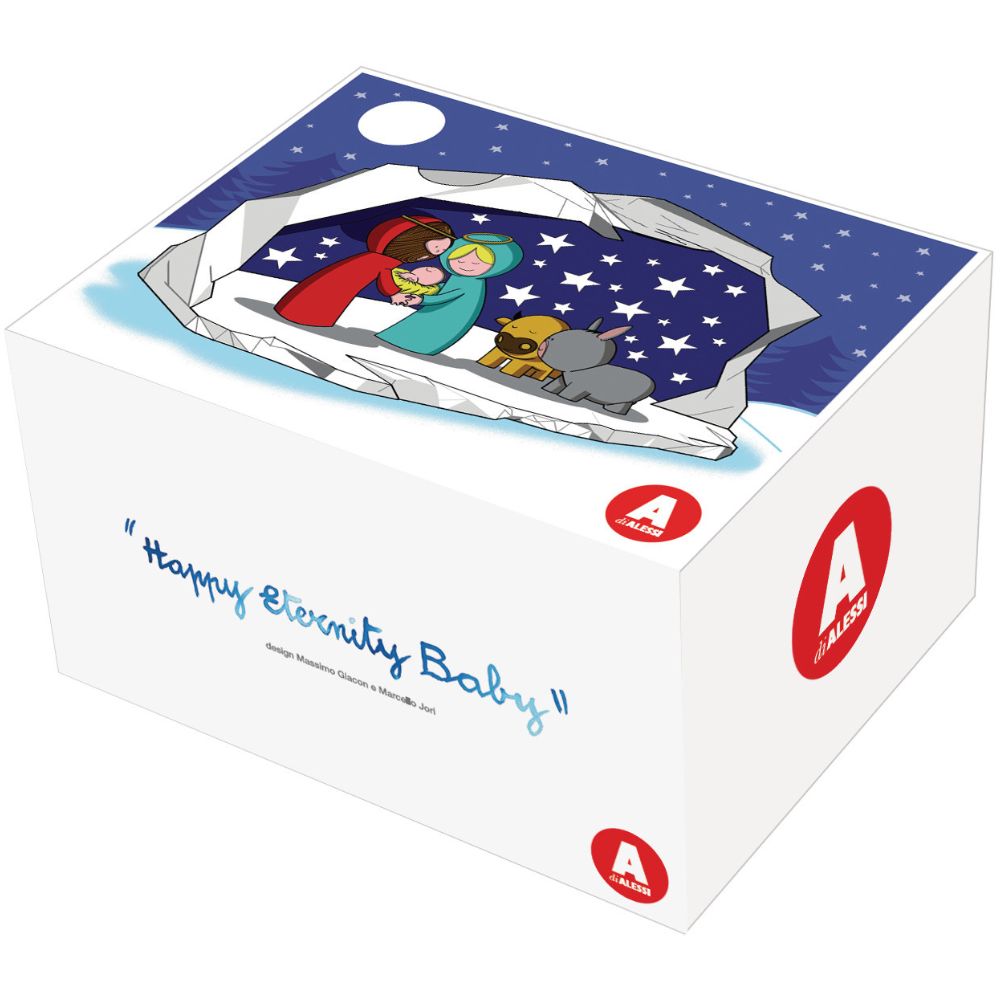 Julfigur HAPPY ETERNITY BABY vit, Alessi