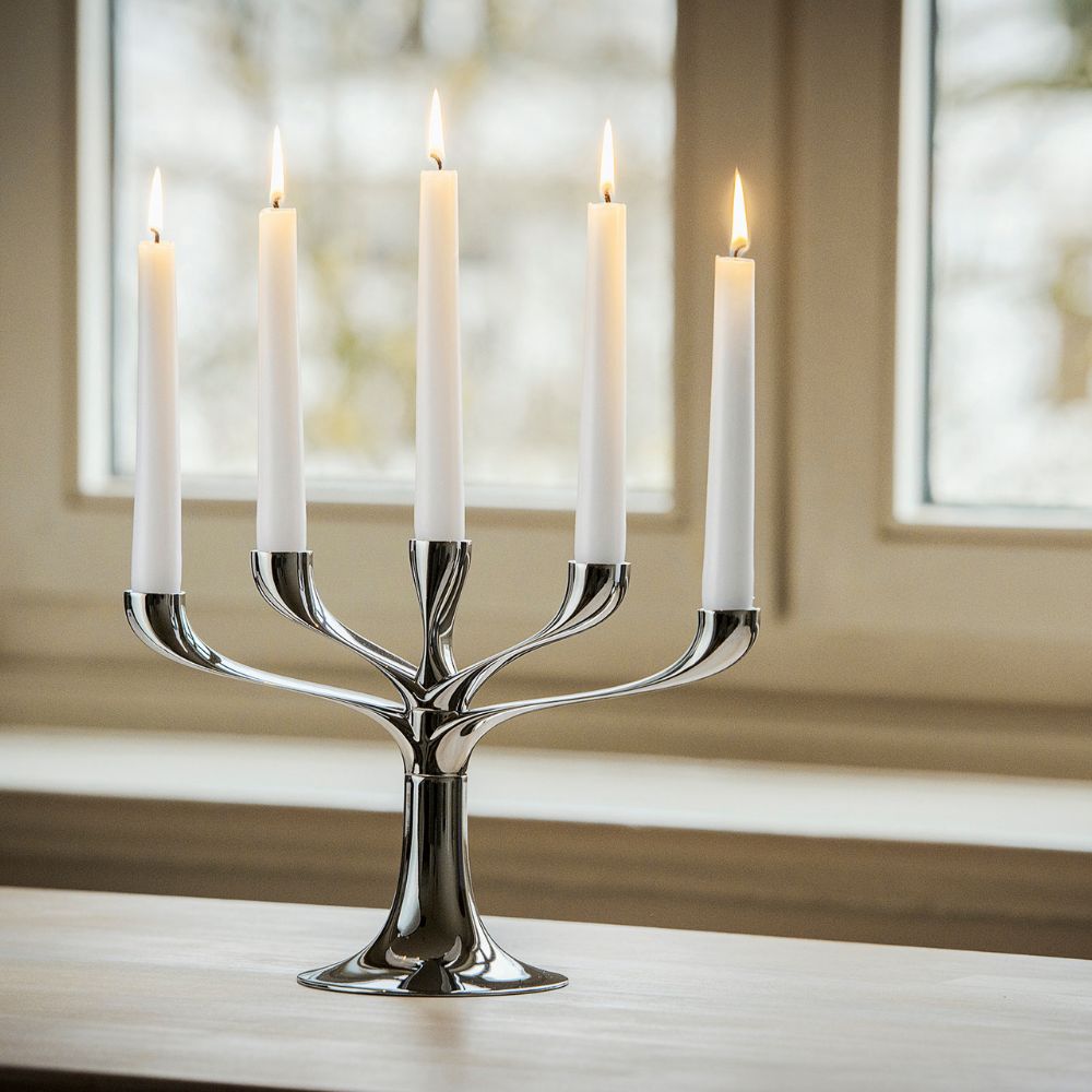 Middagsljusstake CANDELABRA 30 cm, silver, Philippi