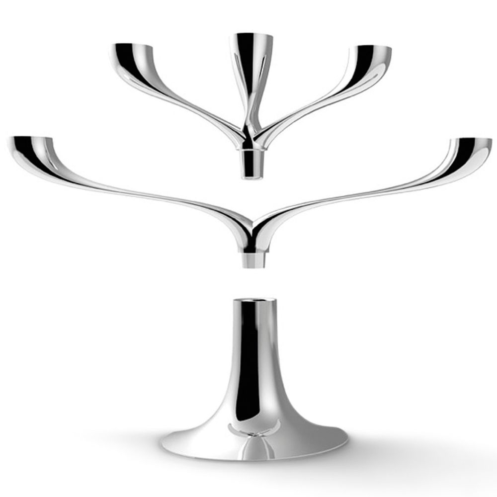 Middagsljusstake CANDELABRA 30 cm, silver, Philippi