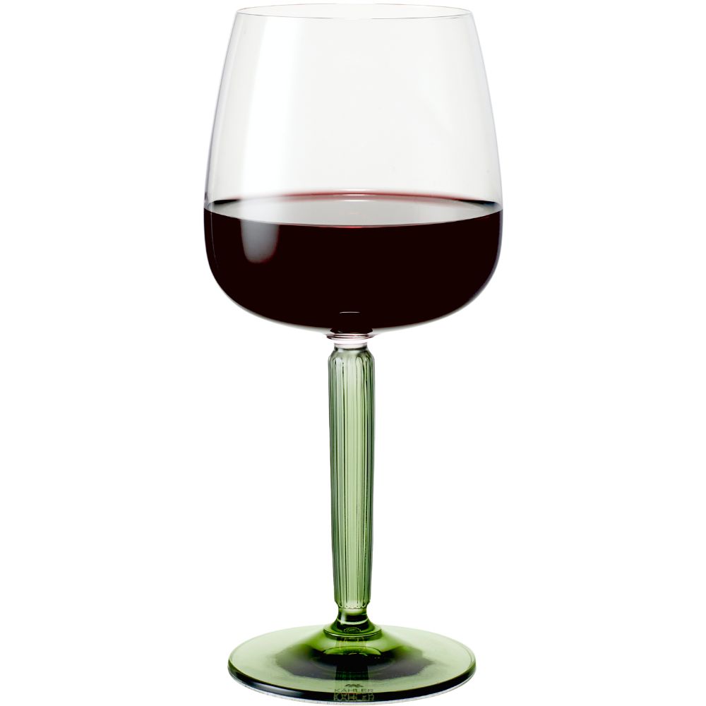 Rödvinsglas HAMMERSHOI, set i 2 delar, 490 ml, grön, Kähler