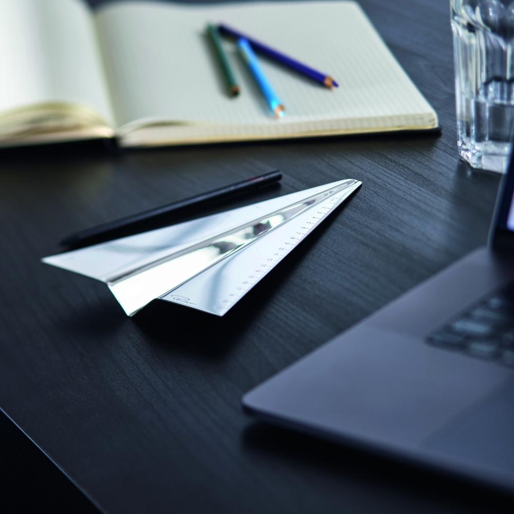 Linjal AIRPLANE 25 cm, silver, Philippi