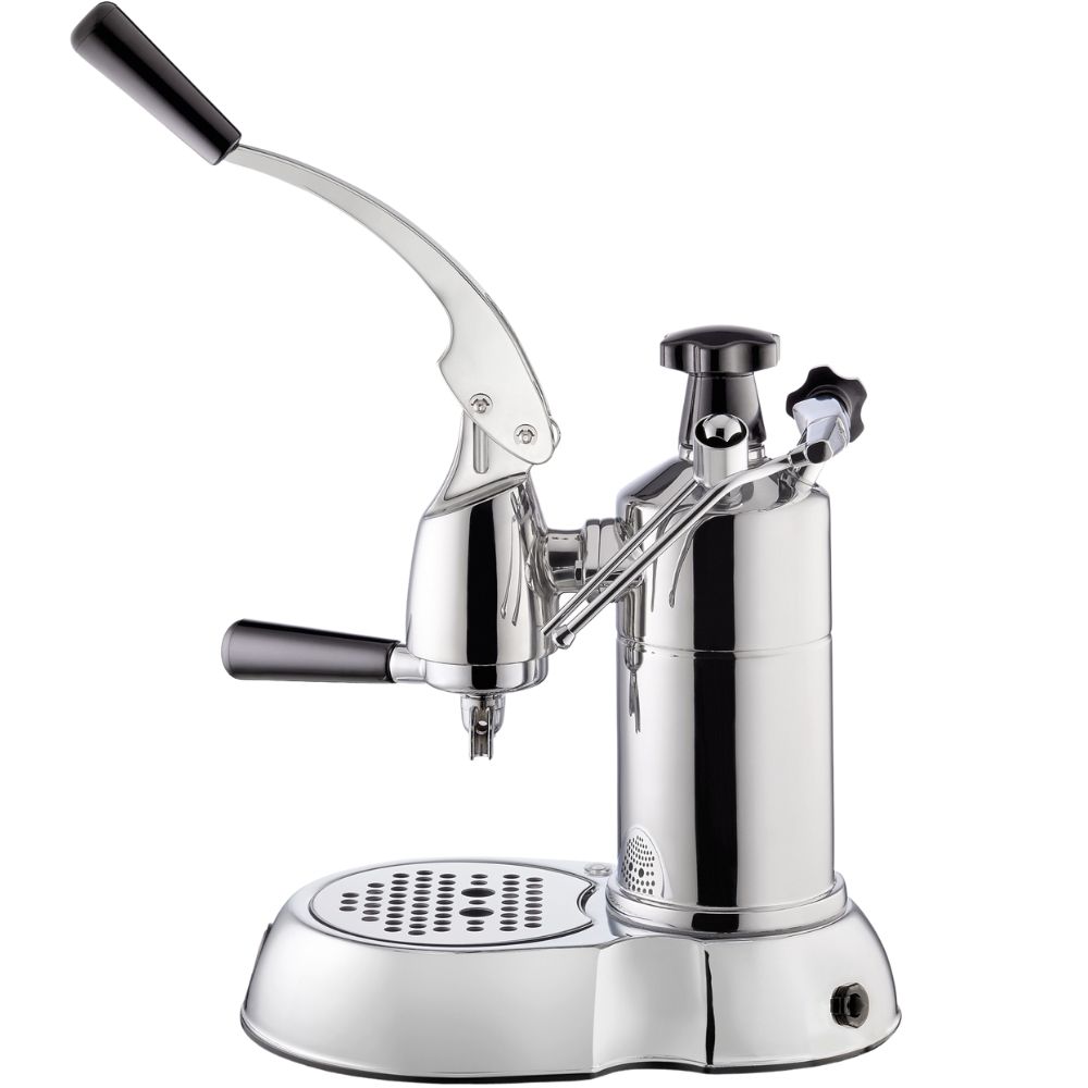 Kaffemaskin med spak STRADIVARI PROFESSIONAL silver, plasthandtag, La Pavoni
