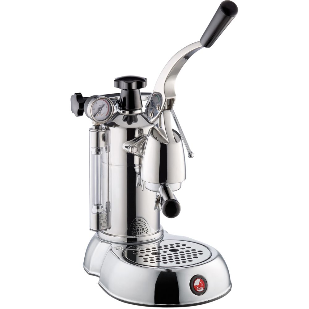 Kaffemaskin med spak STRADIVARI PROFESSIONAL silver, plasthandtag, La Pavoni
