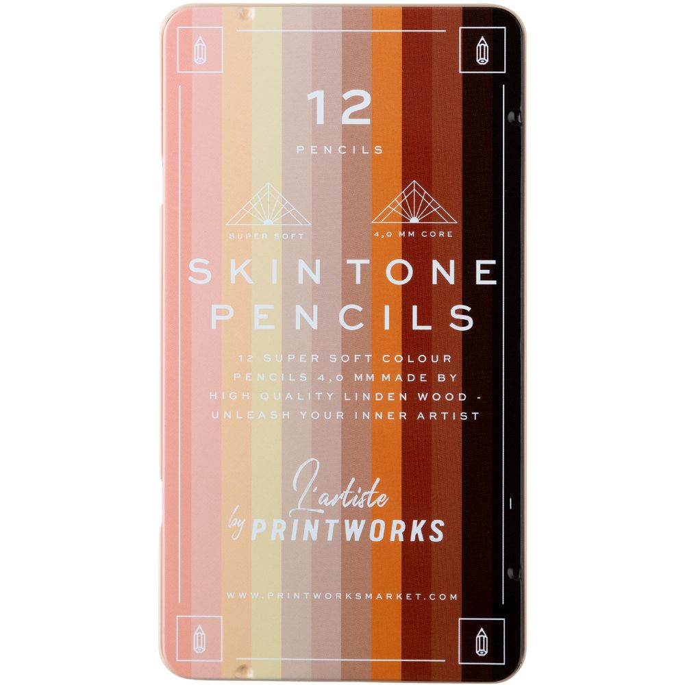 Pennsats, 12 st, hudtonsfärg, Printworks