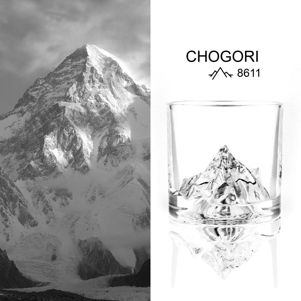 Whiskyglas THE PEAKS, whiskykaraff, glasunderlägg och bricka i set, 14 st, Liiton
