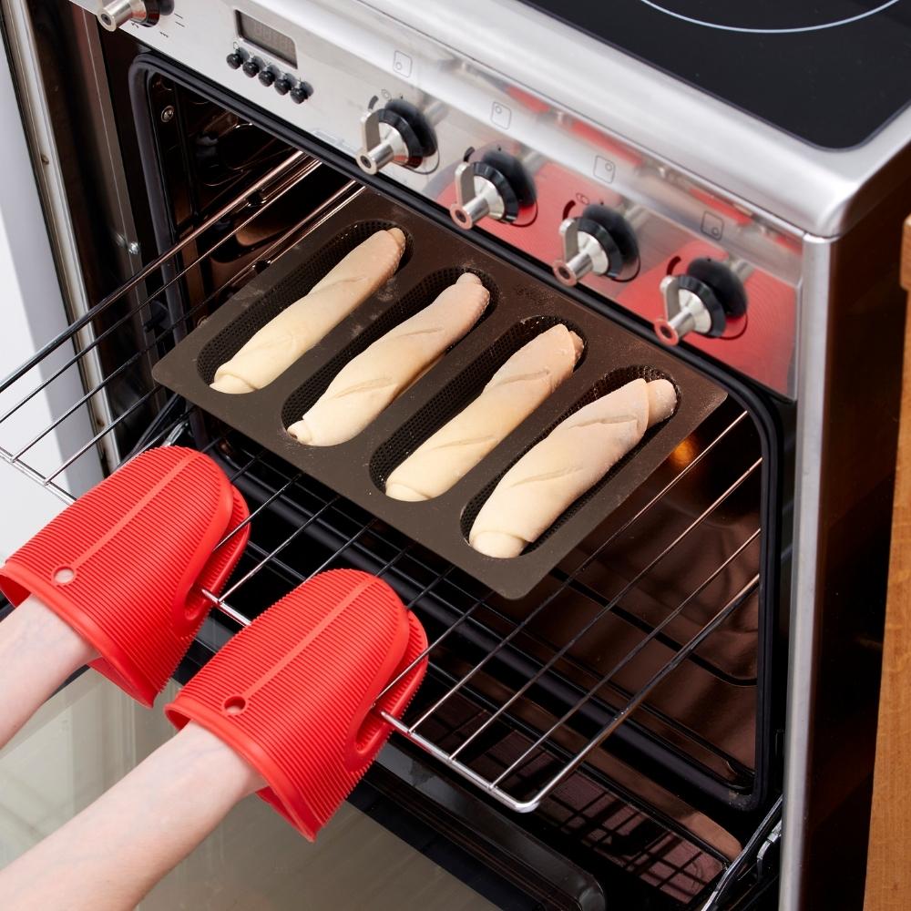 Baguettebakform, silikon, brun, Lékué