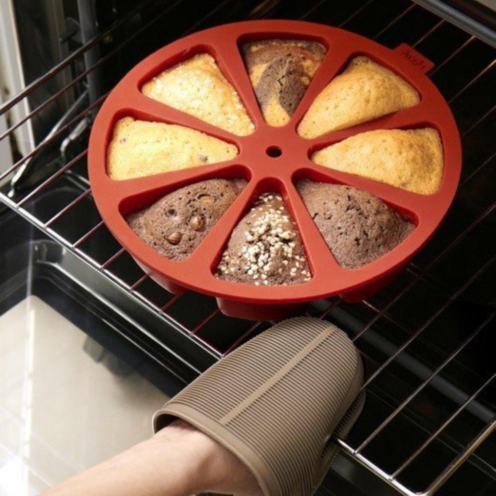 Tårtform i portioner, 26,5 cm, röd, silikon, Lékué