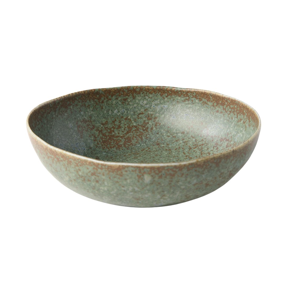 Matskål GREEN FADE 14 cm, oval, MIJ