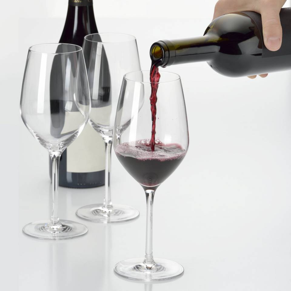 Rödvinsglas EASY PLUS, set i 6 delar, 450 ml, WMF