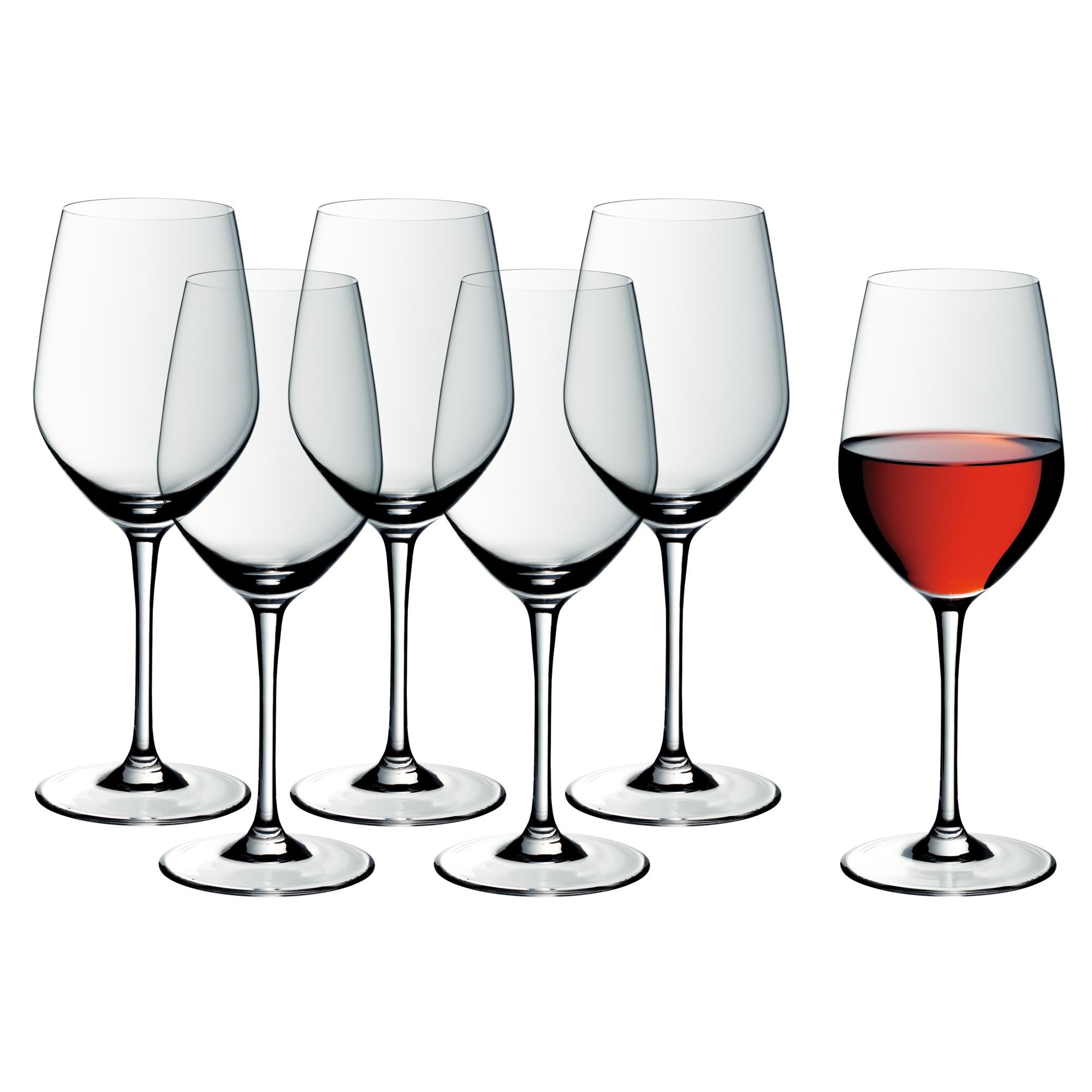 Rödvinsglas EASY PLUS, set i 6 delar, 450 ml, WMF