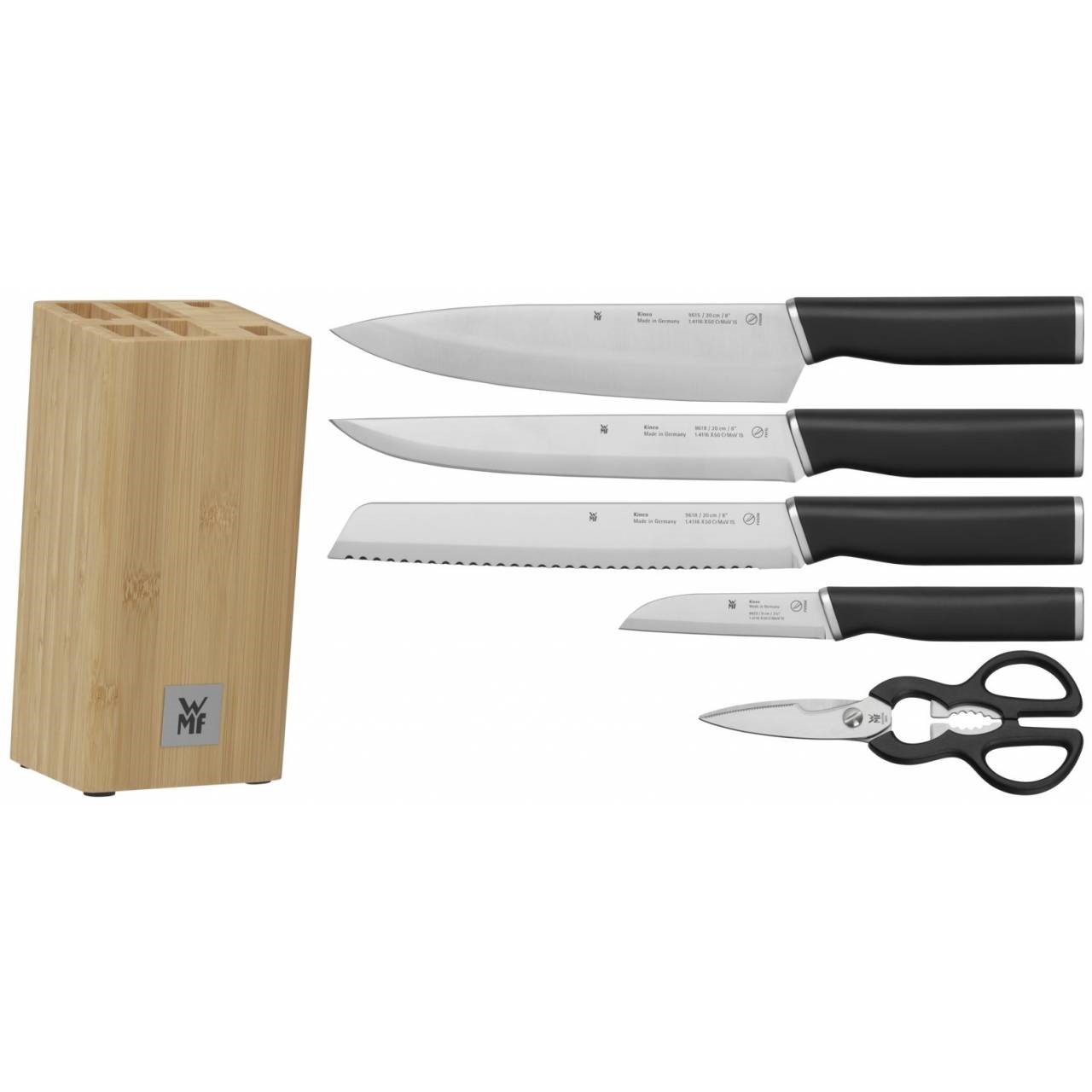 Knivset KINEO, set i 6 delar, med block, WMF