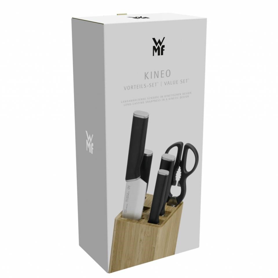 Knivset KINEO, set i 6 delar, med block, WMF