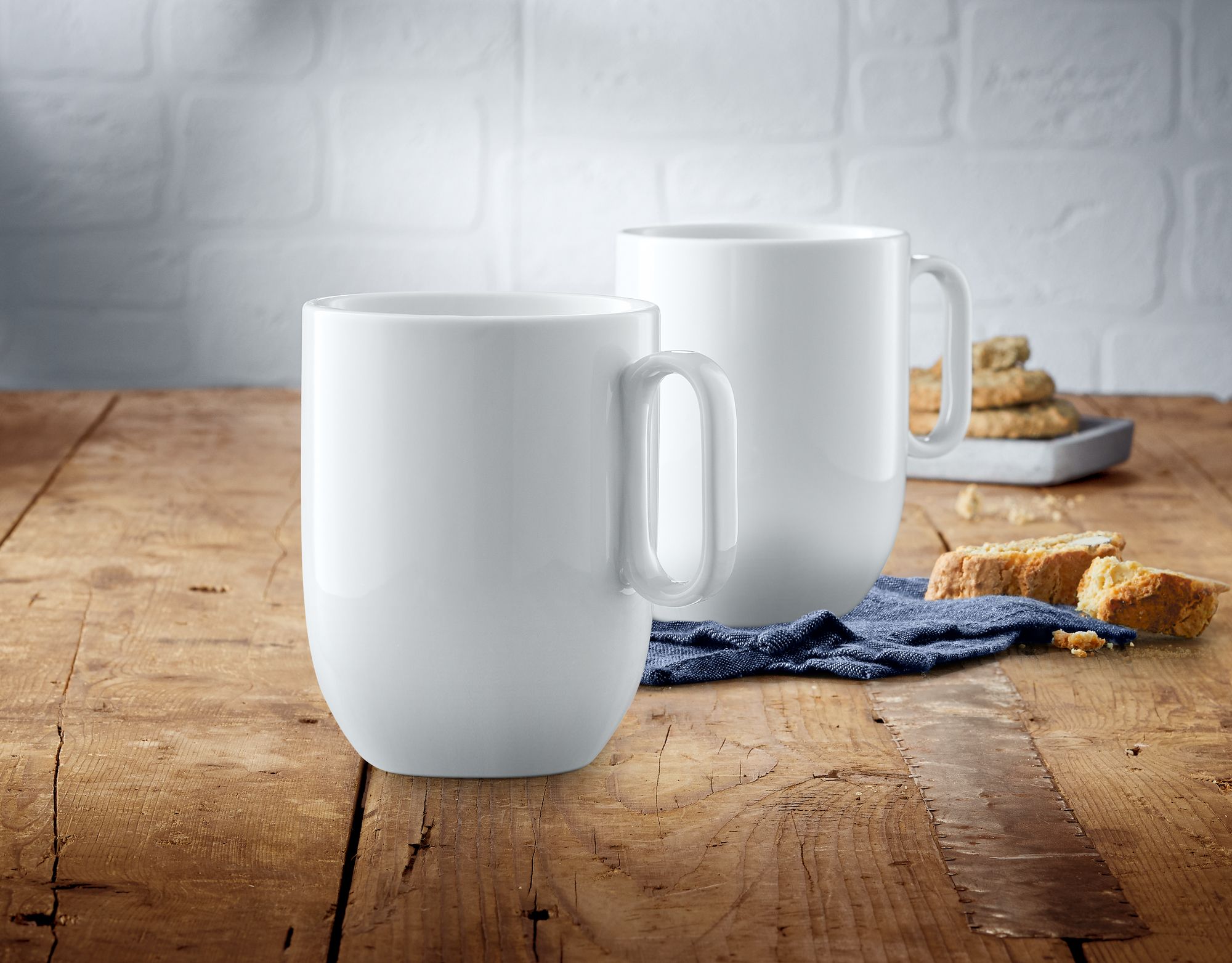 Kaffekopp BARISTA 380 ml, set i 2 delar, vit, porslin, WMF