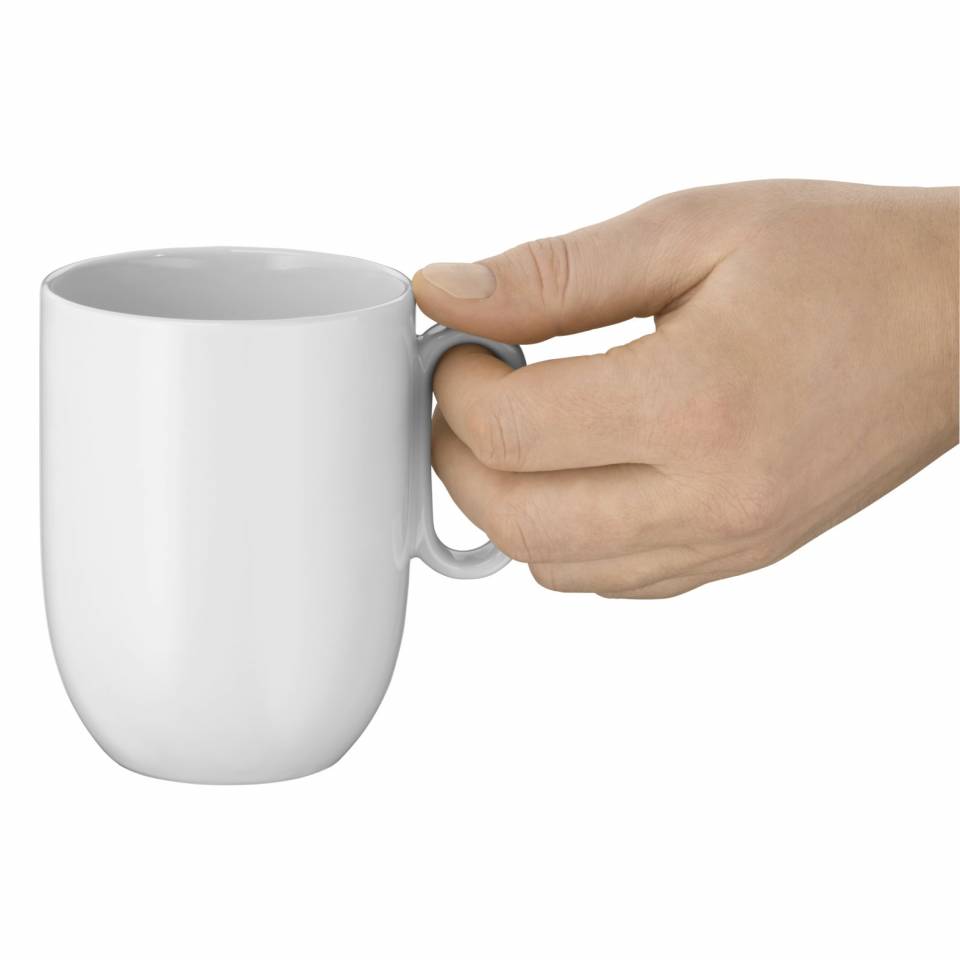 Kaffekopp BARISTA 380 ml, set i 2 delar, vit, porslin, WMF