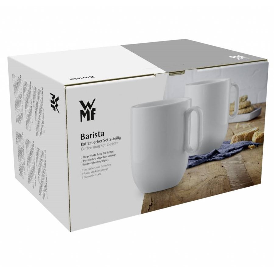 Kaffekopp BARISTA 380 ml, set i 2 delar, vit, porslin, WMF