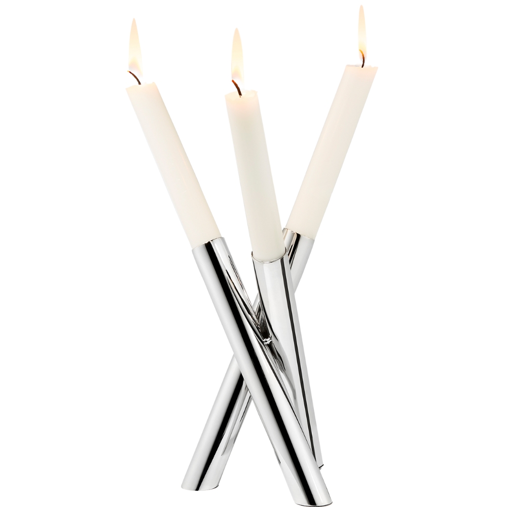 Middagsljusstake PERPLEX 17,5 cm, silver, Philippi