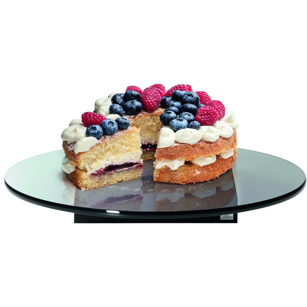 Sushitallrik LAZY SUSI 35 cm, roterande, svart, Philippi