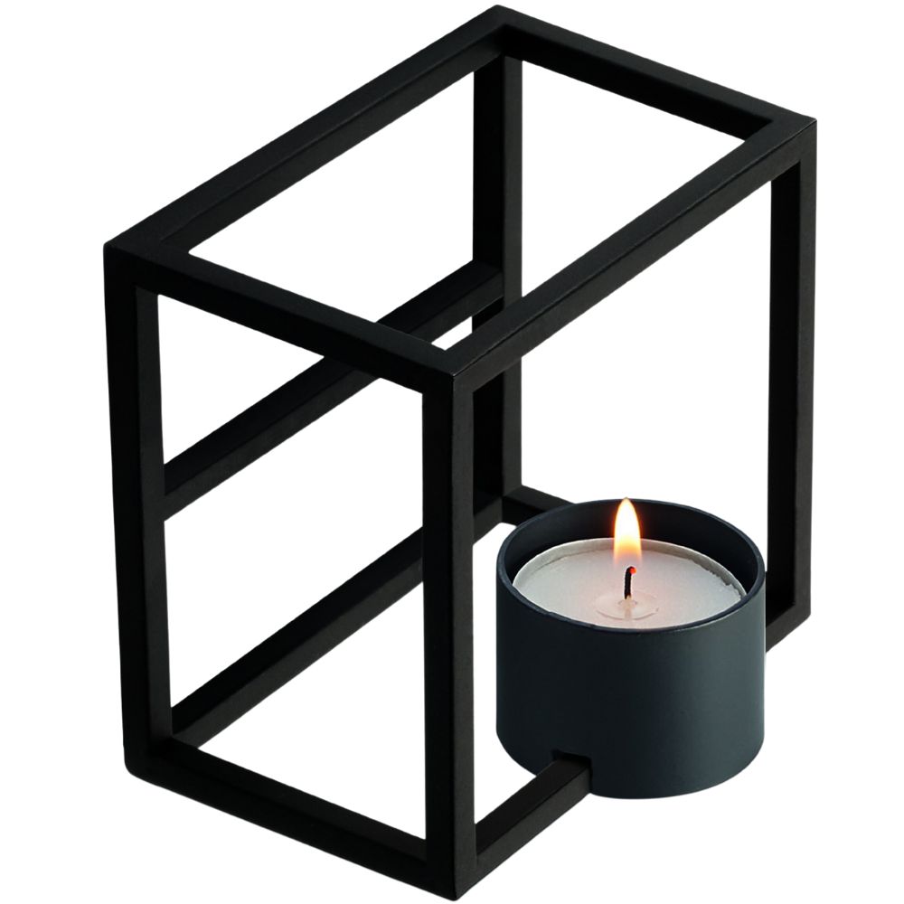 Tekannavärmare CUBO 10 cm, svart, Philippi
