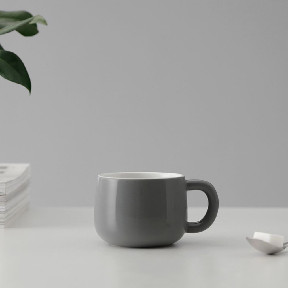 Tekopp ISABELLA, set i 4 delar, 250 ml, grå, Viva Scandinavia