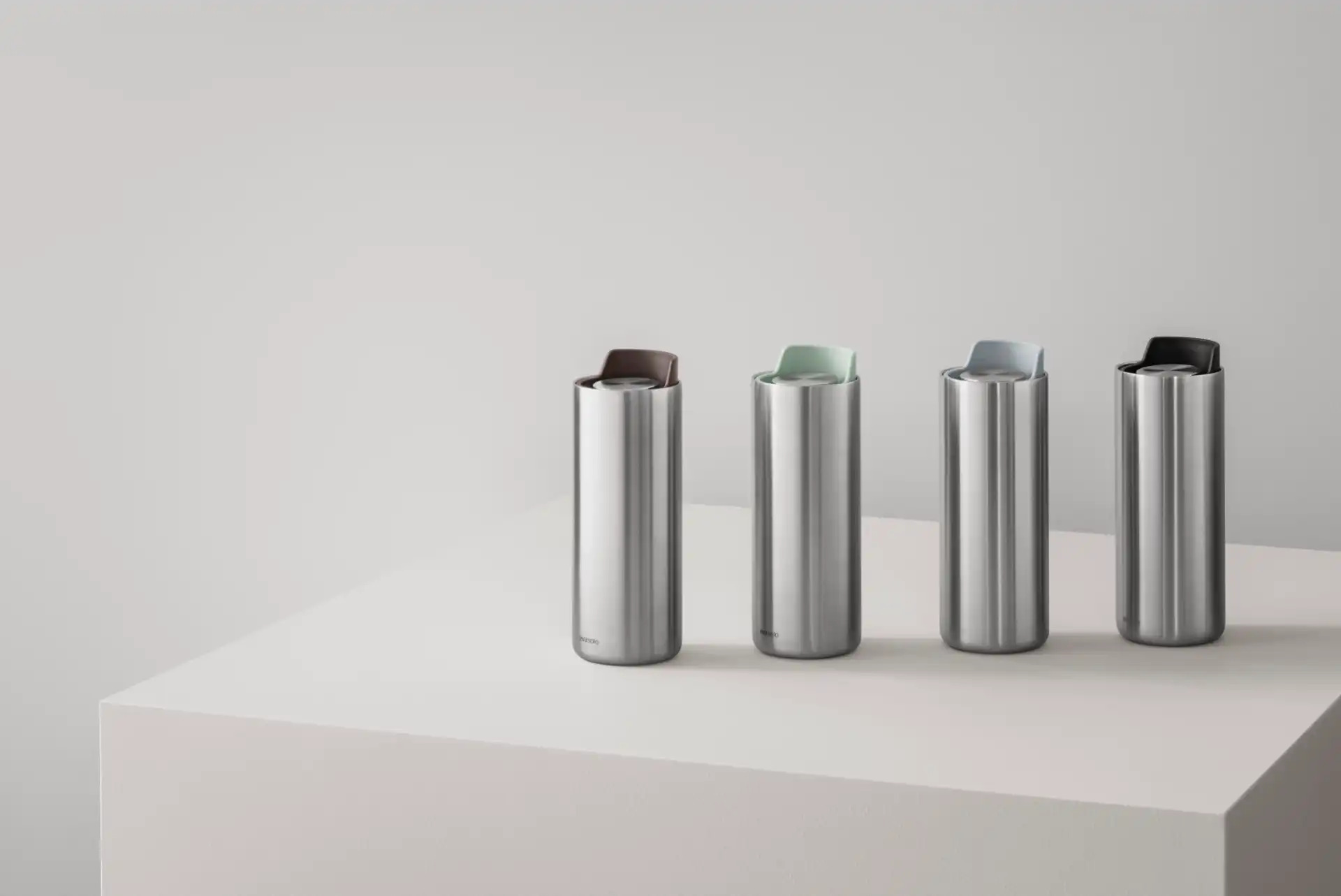 Resemugg URBAN TO GO 350 ml, marmorgrått lock, rostfritt stål, Eva Solo