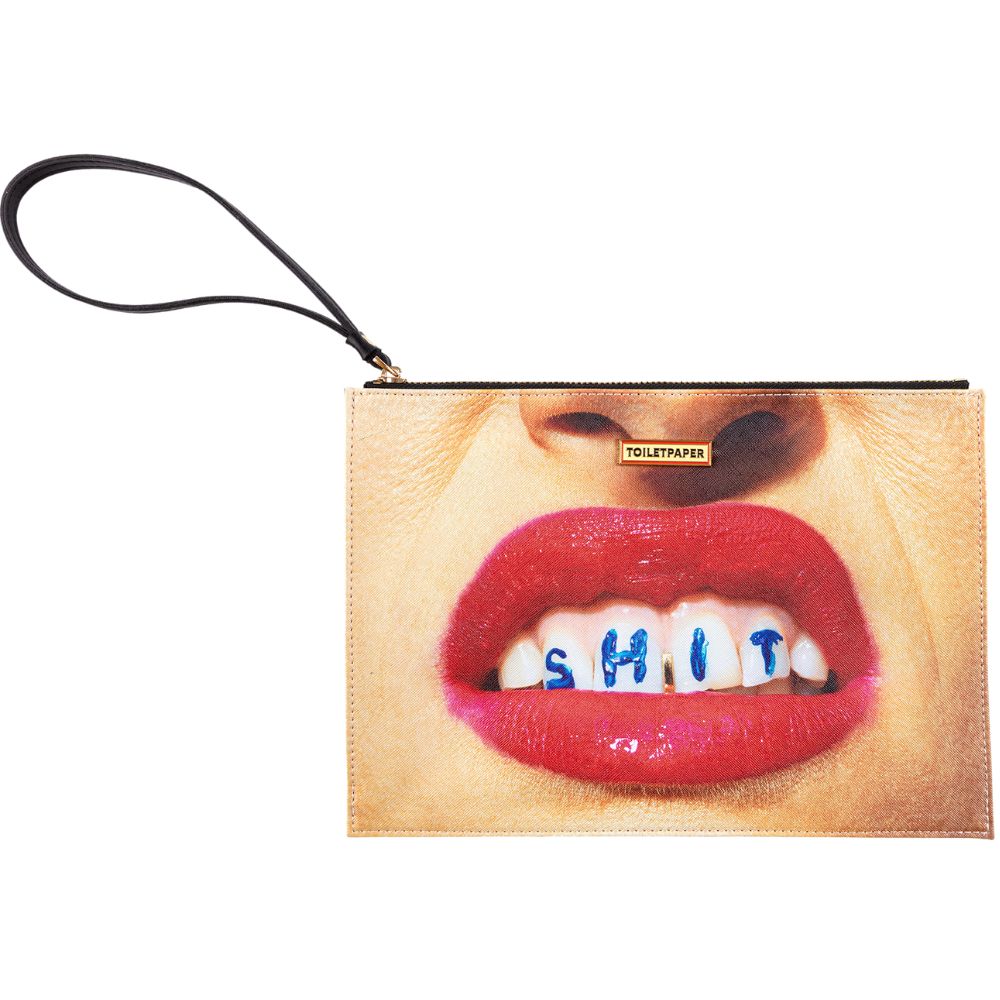 Kuvertväska TOILETPAPER SHIT 28 x 20 cm, orange, Seletti