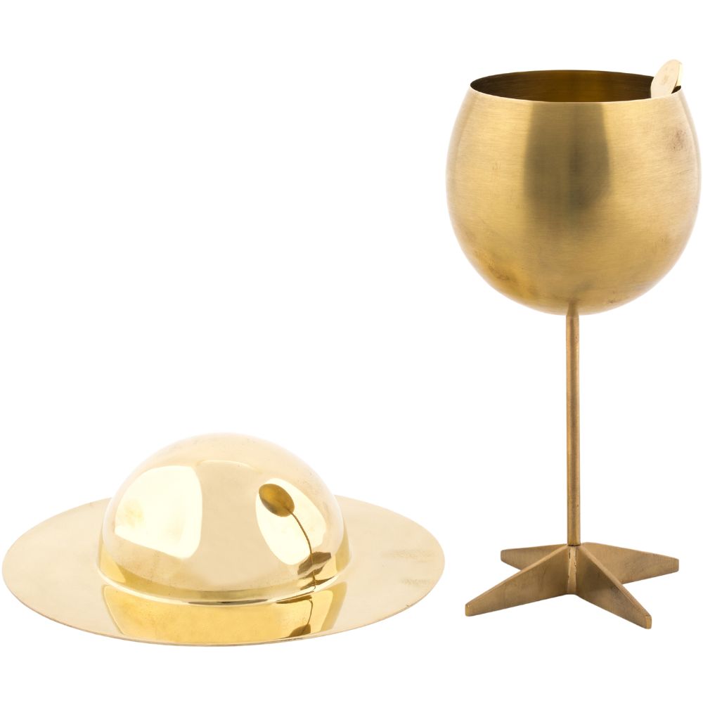 Sockerskål COSMIC DINER LUNAR 26 cm, mässing, Seletti
