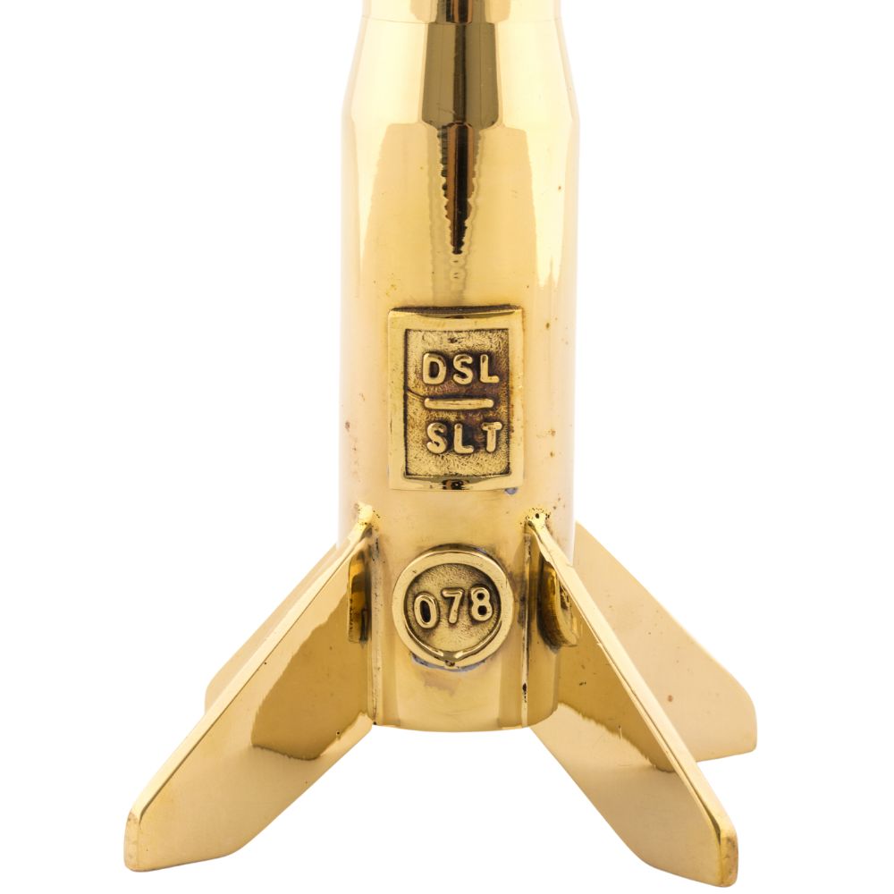 Middagsljusstake COSMIC DINER LUNAR 17 cm, mässing, Seletti