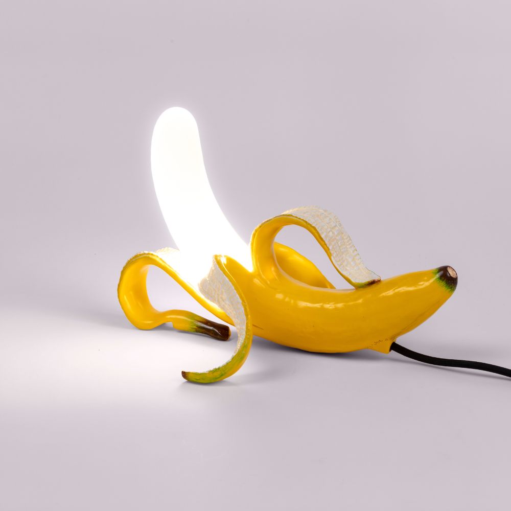 Bordslampa BANANA HUEY 30 cm, gul, Seletti