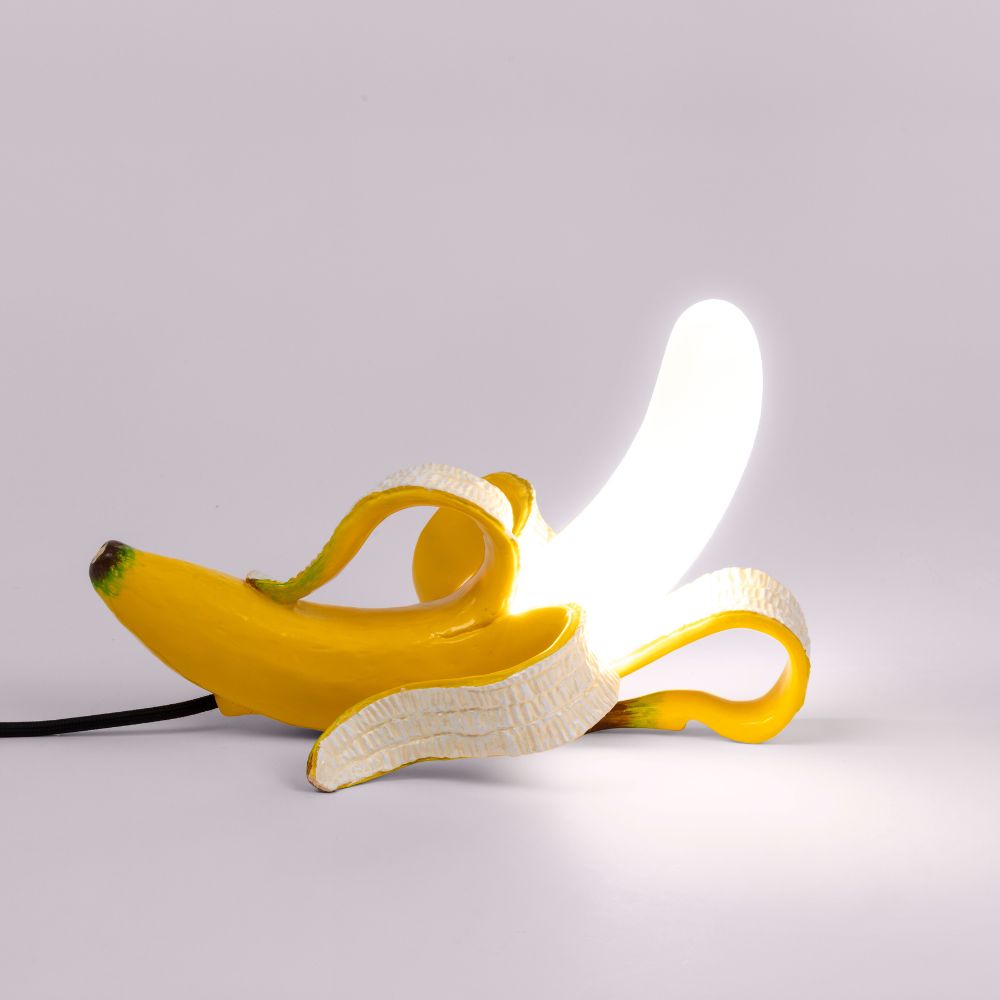 Bordslampa BANANA HUEY 30 cm, gul, Seletti