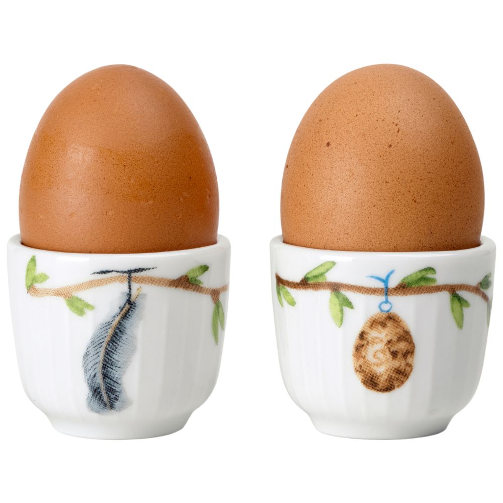 Äggkopp HAMMERSHOI SPRING, set i 2 delar, 5 cm, vit, Kähler