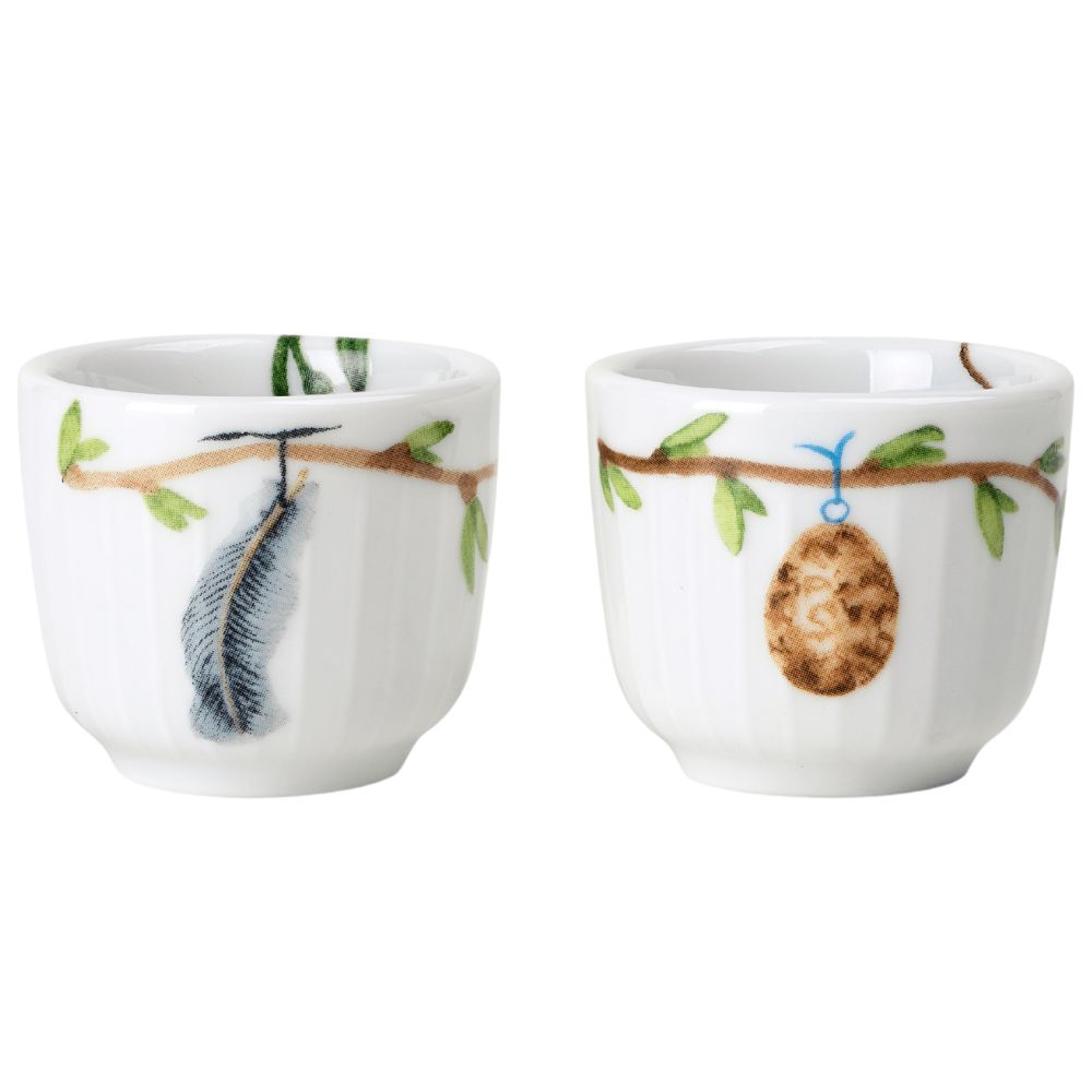 Äggkopp HAMMERSHOI SPRING, set i 2 delar, 5 cm, vit, Kähler