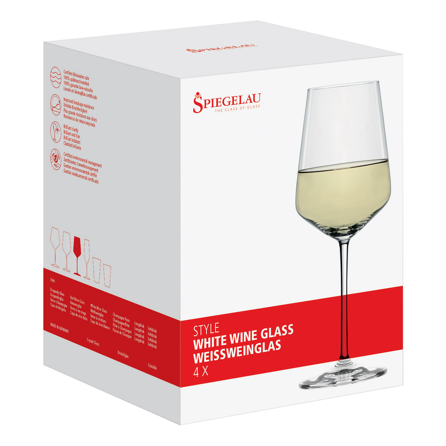 Vitvinsglas STYLE, set i 4 delar, 440 ml, Spiegelau