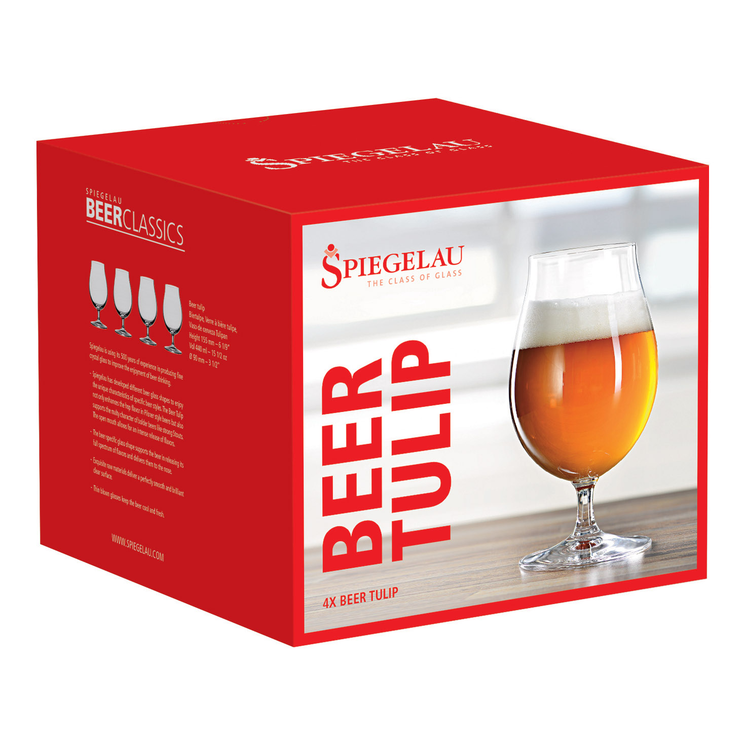 Ölglas BEER CLASSICS BEER TULIP, set i 4 delar, 475 ml, Spiegelau