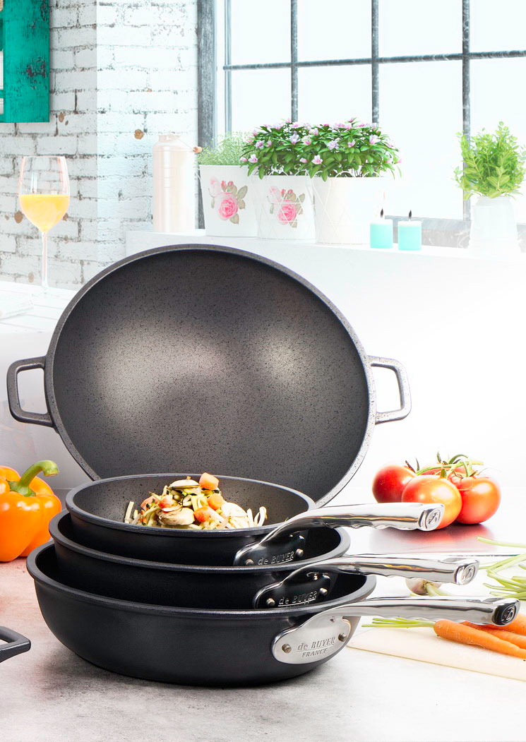 Non-stick stekpanna CHOC EXTREME 24 cm, handtag i rostfritt stål, de Buyer
