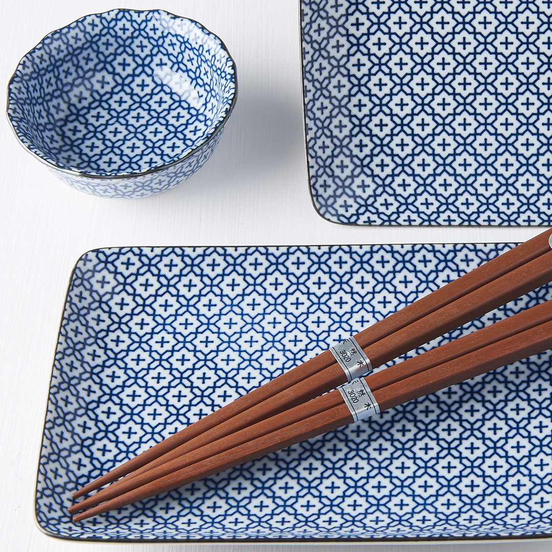 Sushi-set GEOMETRIC FLOWERS, 6 st, MIJ