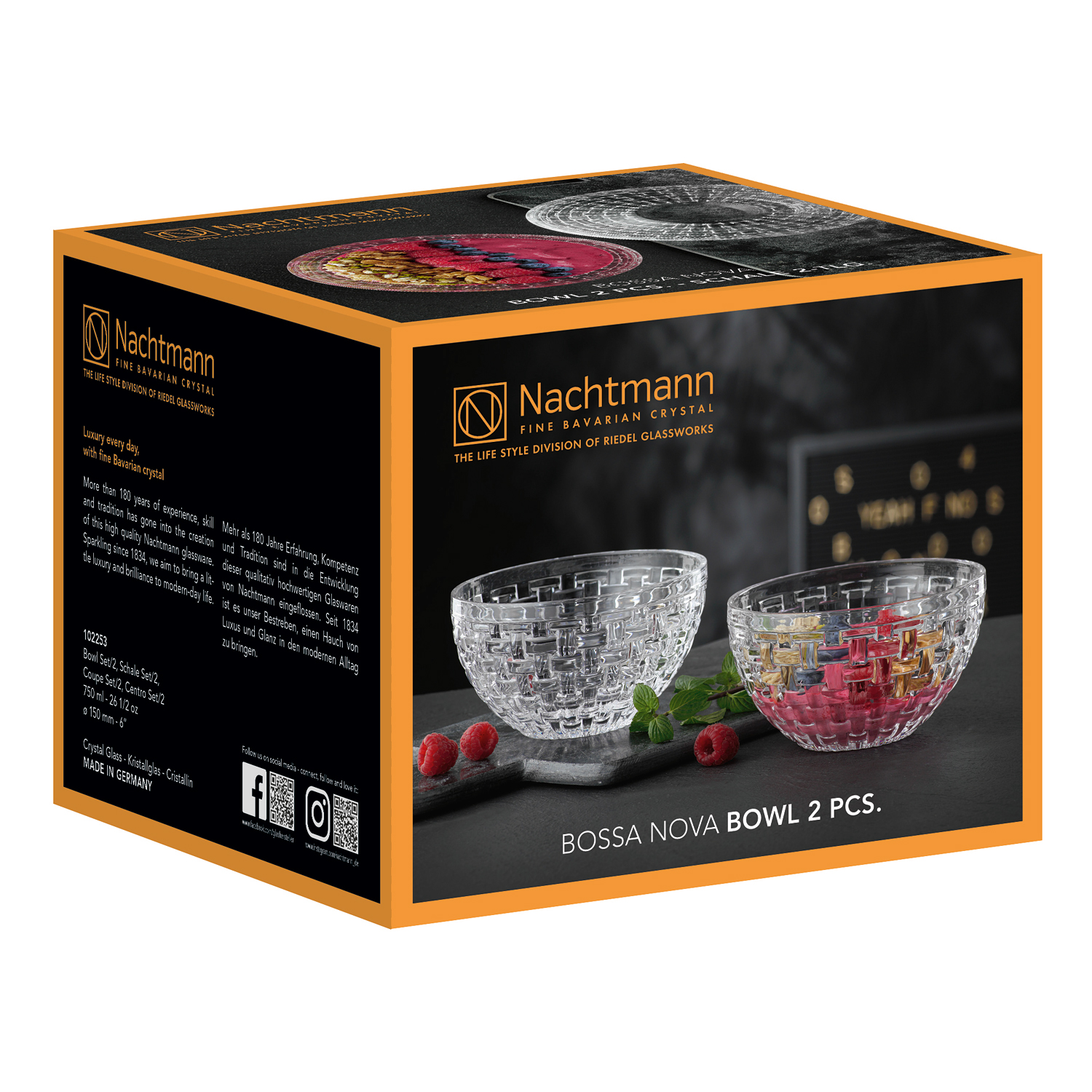 Serveringsskål BOSSA NOVA, set i 2 delar, 15 cm, Nachtmann