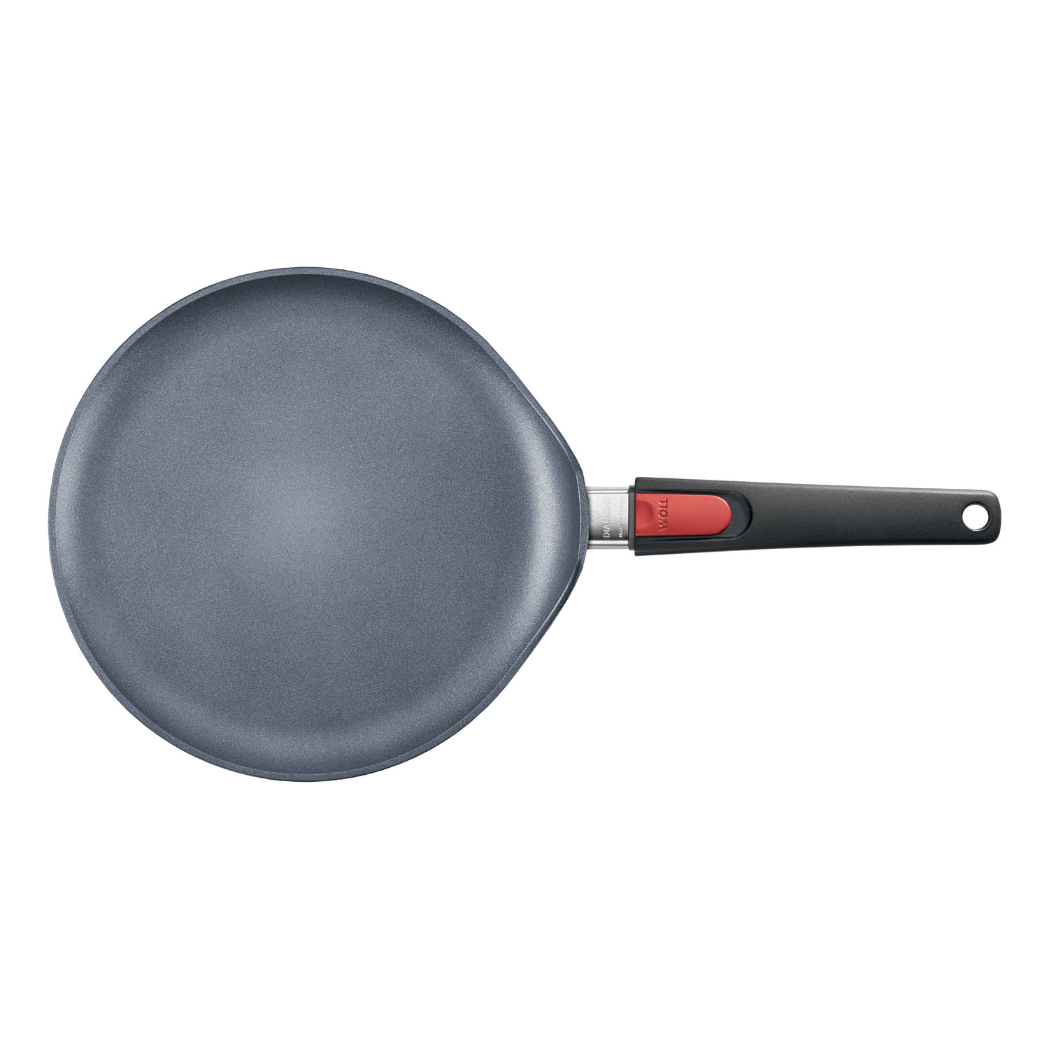 Crepe-panna DIAMOND LITE 26 cm, avtagbart handtag, titan, WOLL