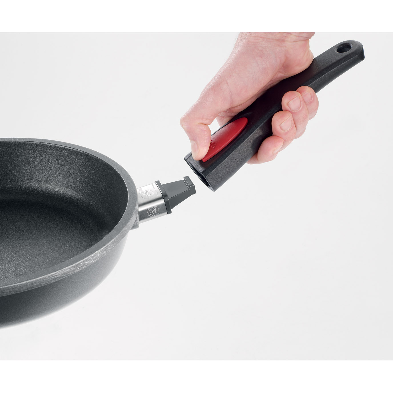 Crepe-panna DIAMOND LITE 26 cm, avtagbart handtag, titan, WOLL